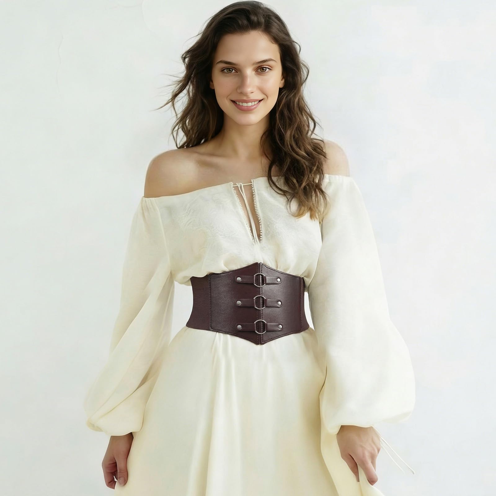 Wide Waspie Elastic Corset Belt