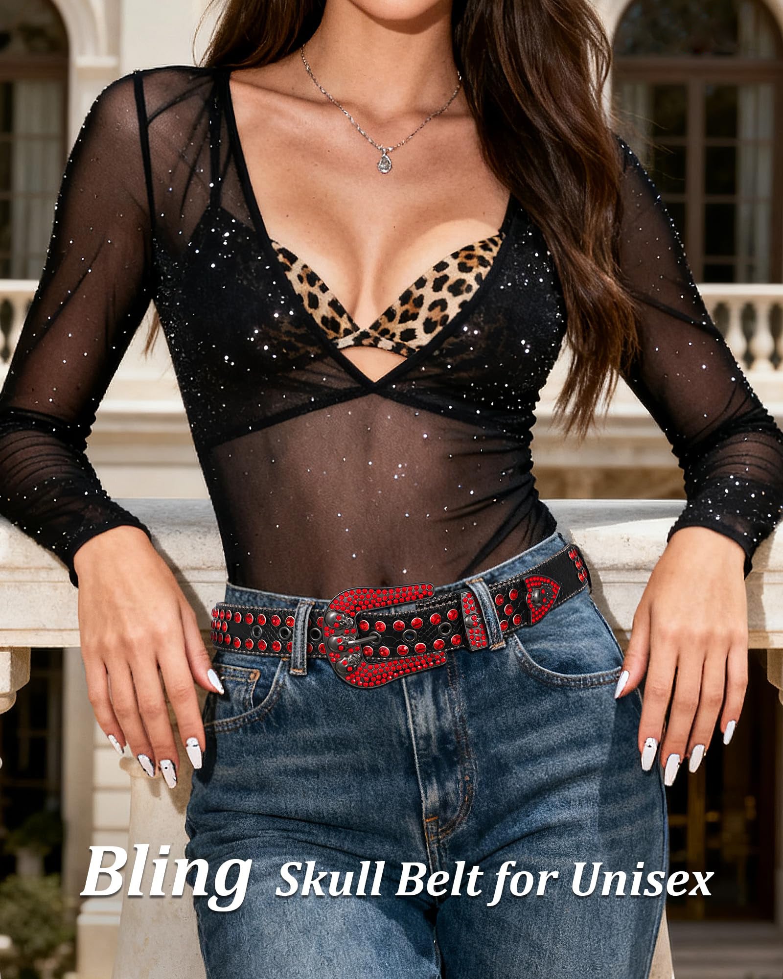 Skull Rhinestone Belt - JASGOOD OFFICIAL