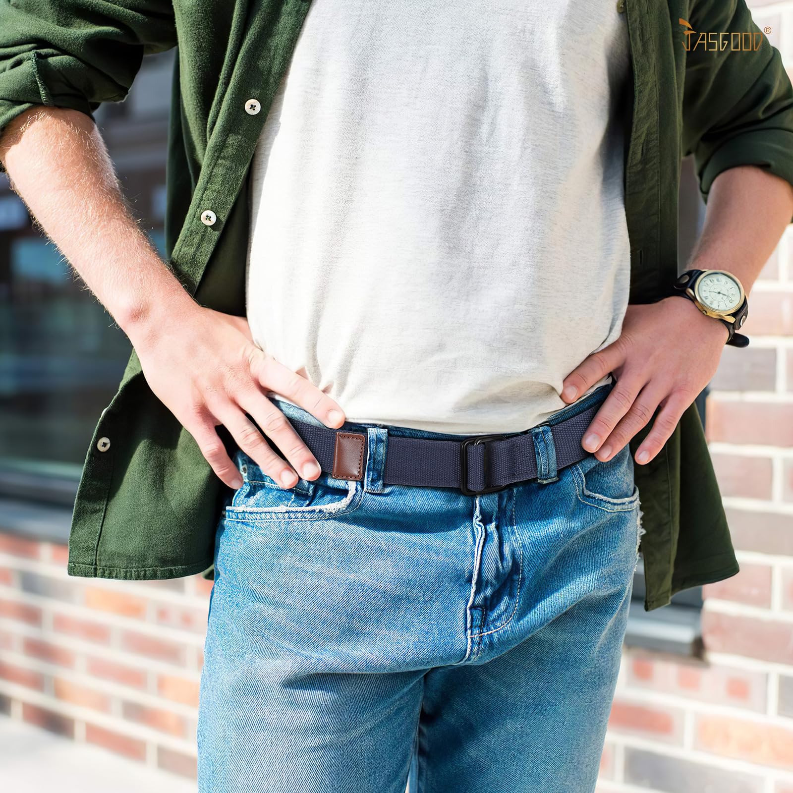 Plus Size Unisex Canvas Belt for Jeans