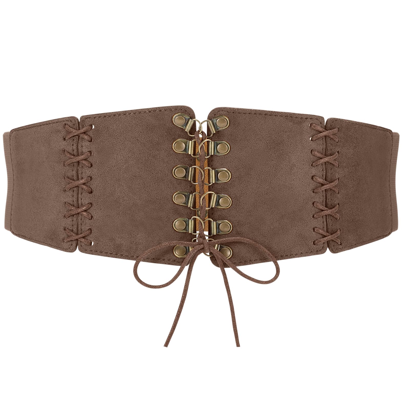 Elastic Lace-up Waspie Corset for Halloween Costume