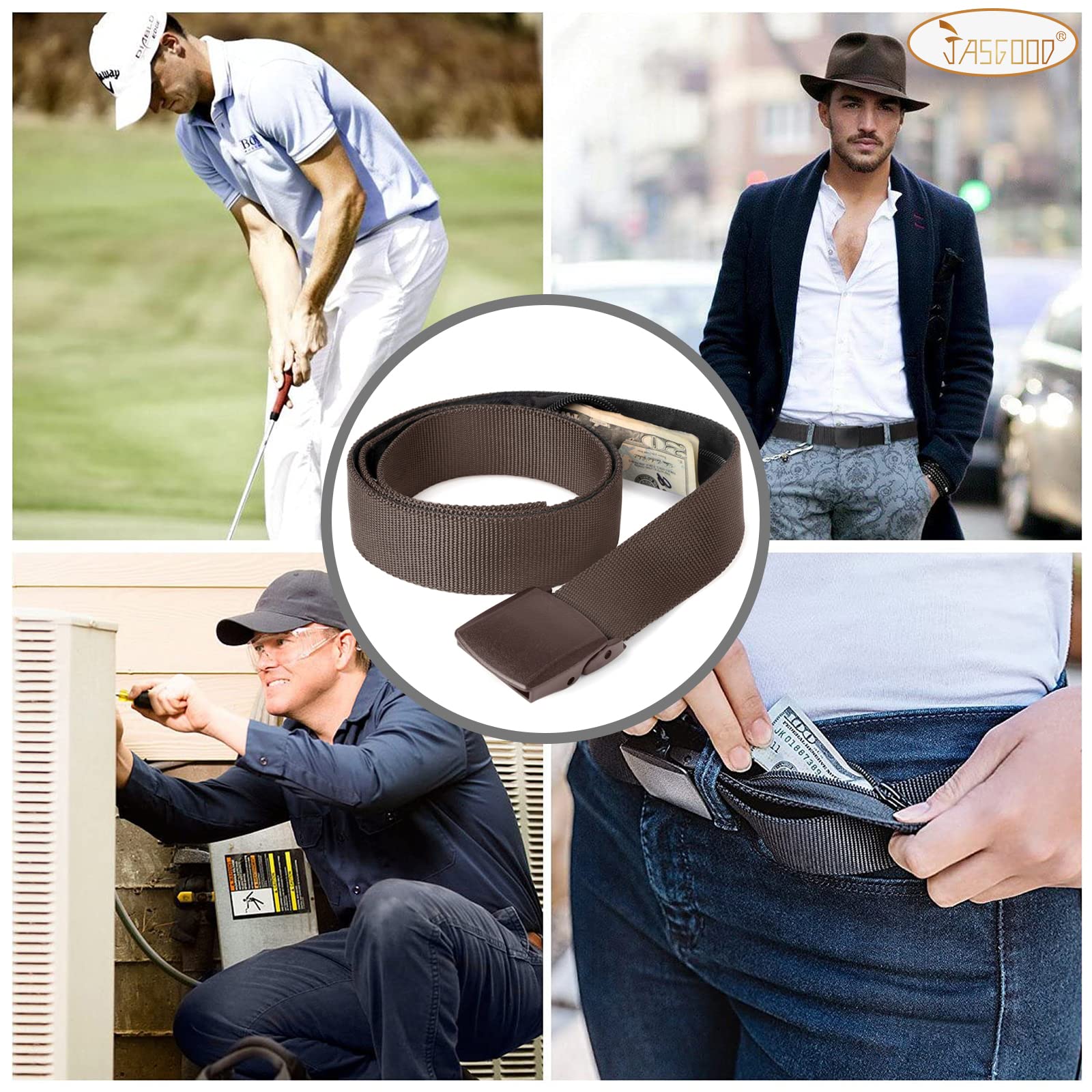 Security Money Belt with Hidden Money Pocket