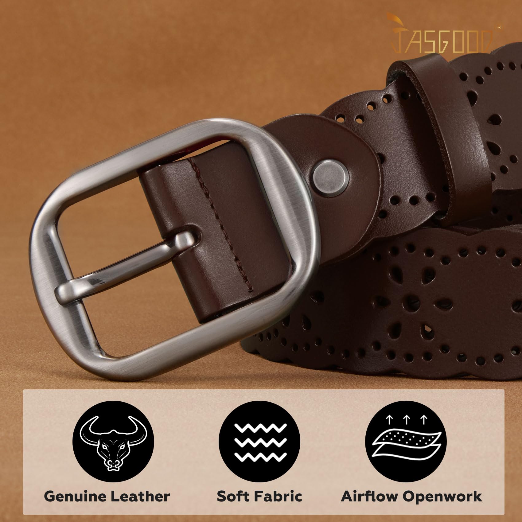 Hollow Design Wide Belt for Ladies - JASGOOD OFFICIAL