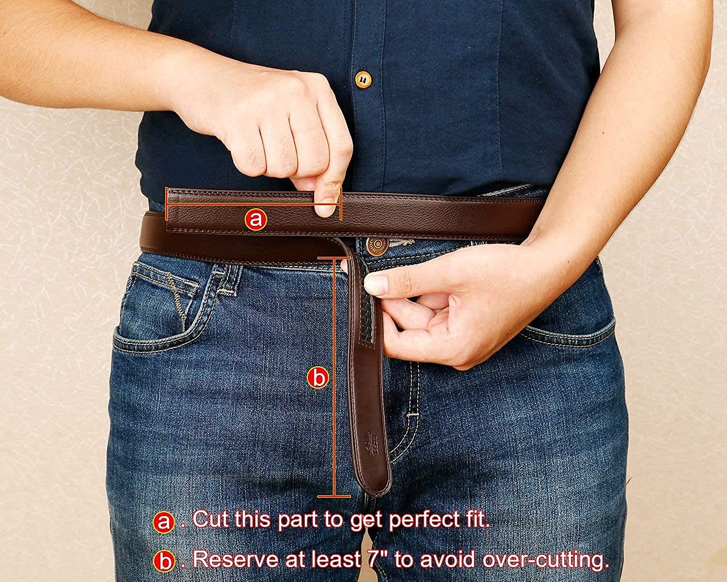 Ratchet Belt With Automatic Buckle Fits Waist Up to 52"