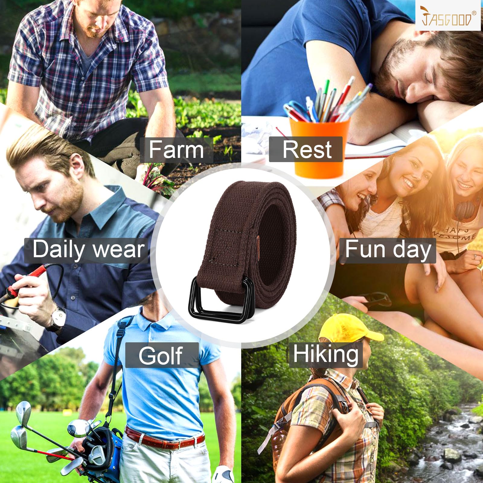 Plus Size Unisex Canvas Belt for Jeans