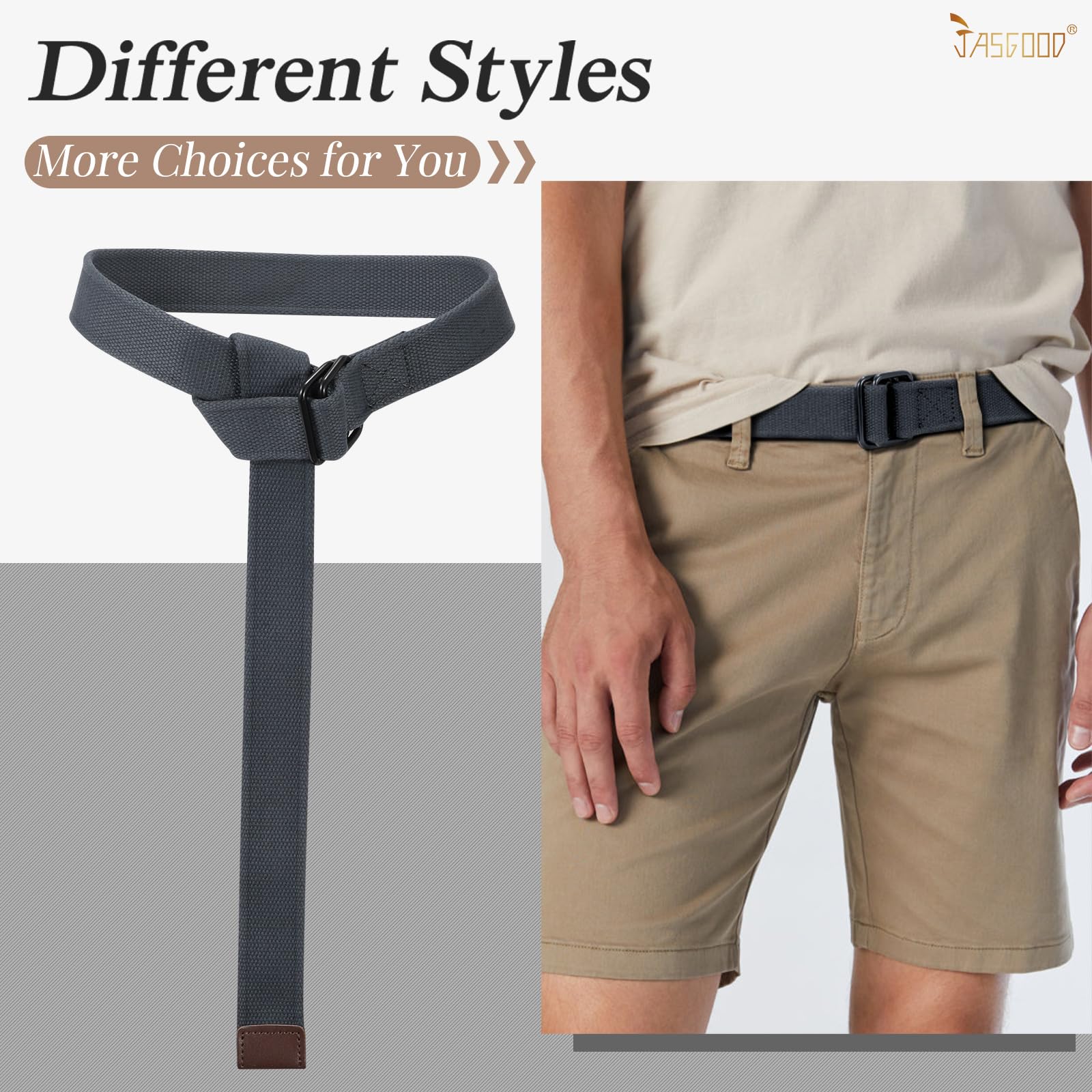 Plus Size Unisex Canvas Belt for Jeans