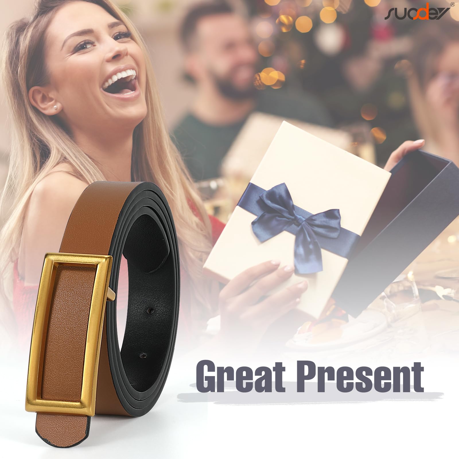 Reversible Waist Belt with Square Buckle