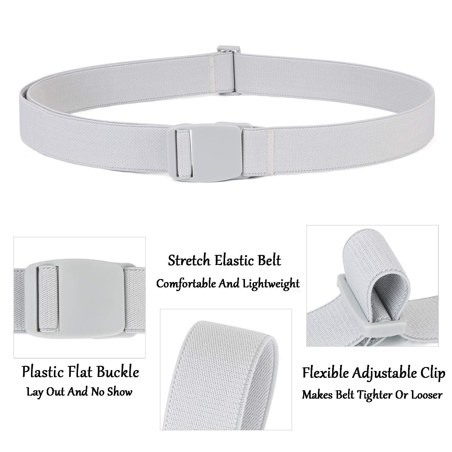 Invisible Elastic Flat Buckle Belt
