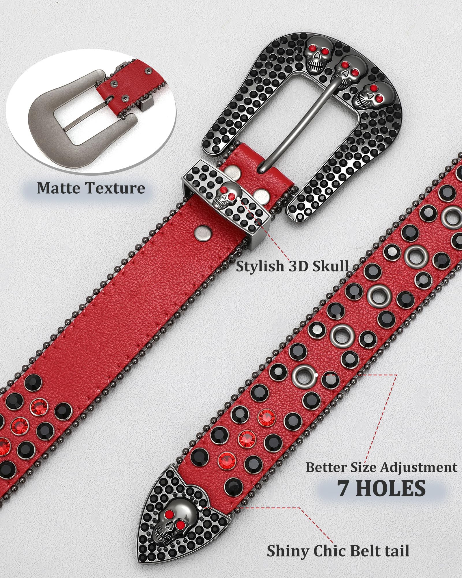 Skull Rhinestone Belt - JASGOOD OFFICIAL