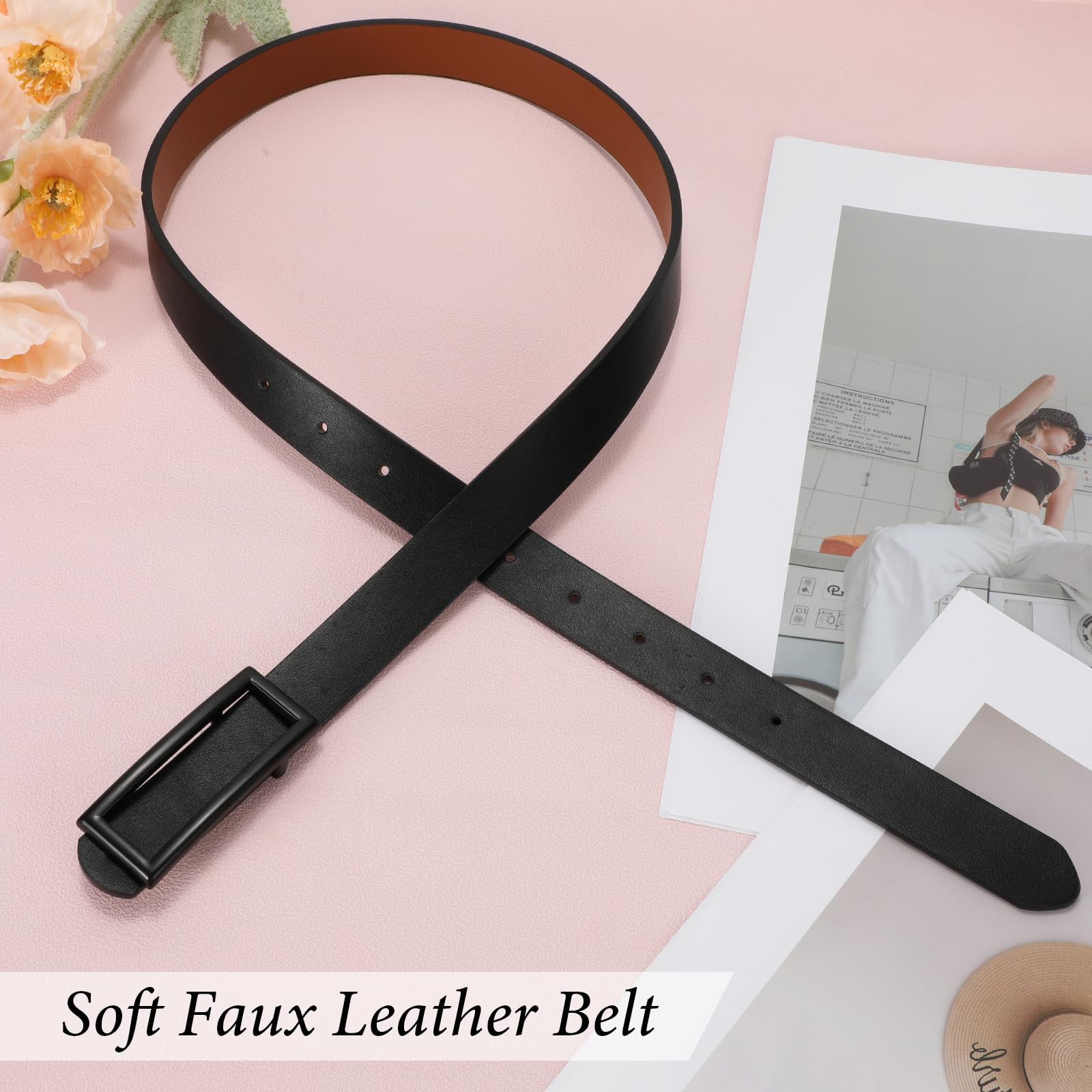 Reversible Waist Belt with Square Buckle