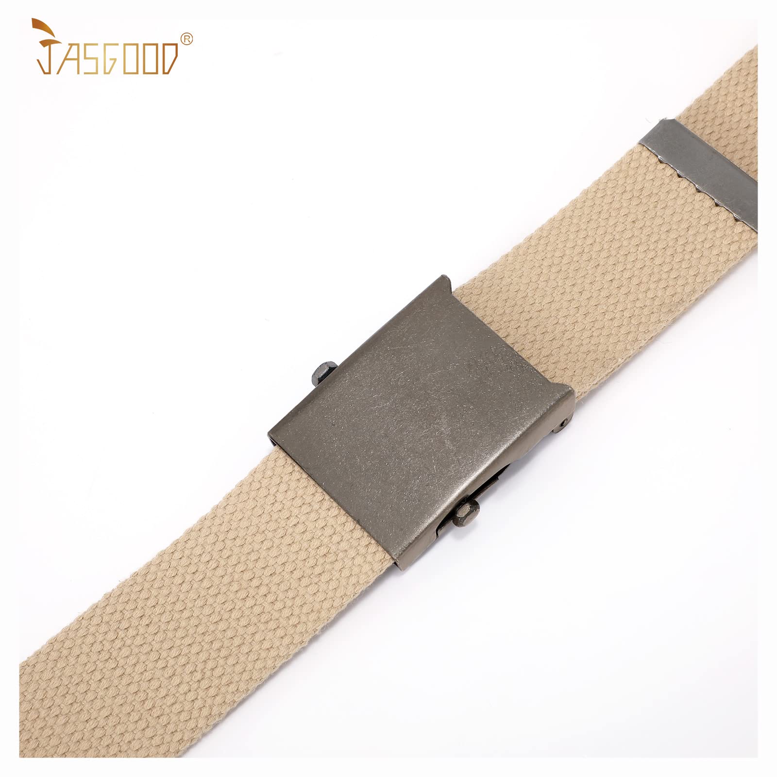2 Pack Canvas Web Belt with Metal Buckle