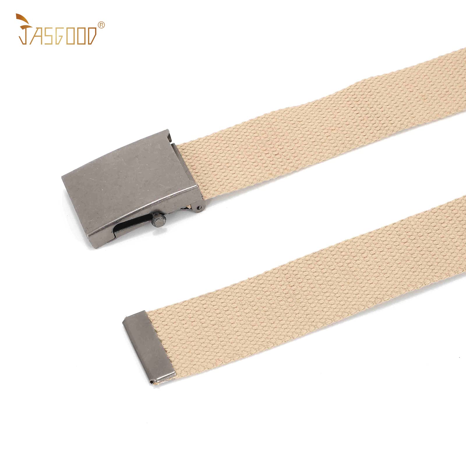 2 Pack Canvas Web Belt with Metal Buckle