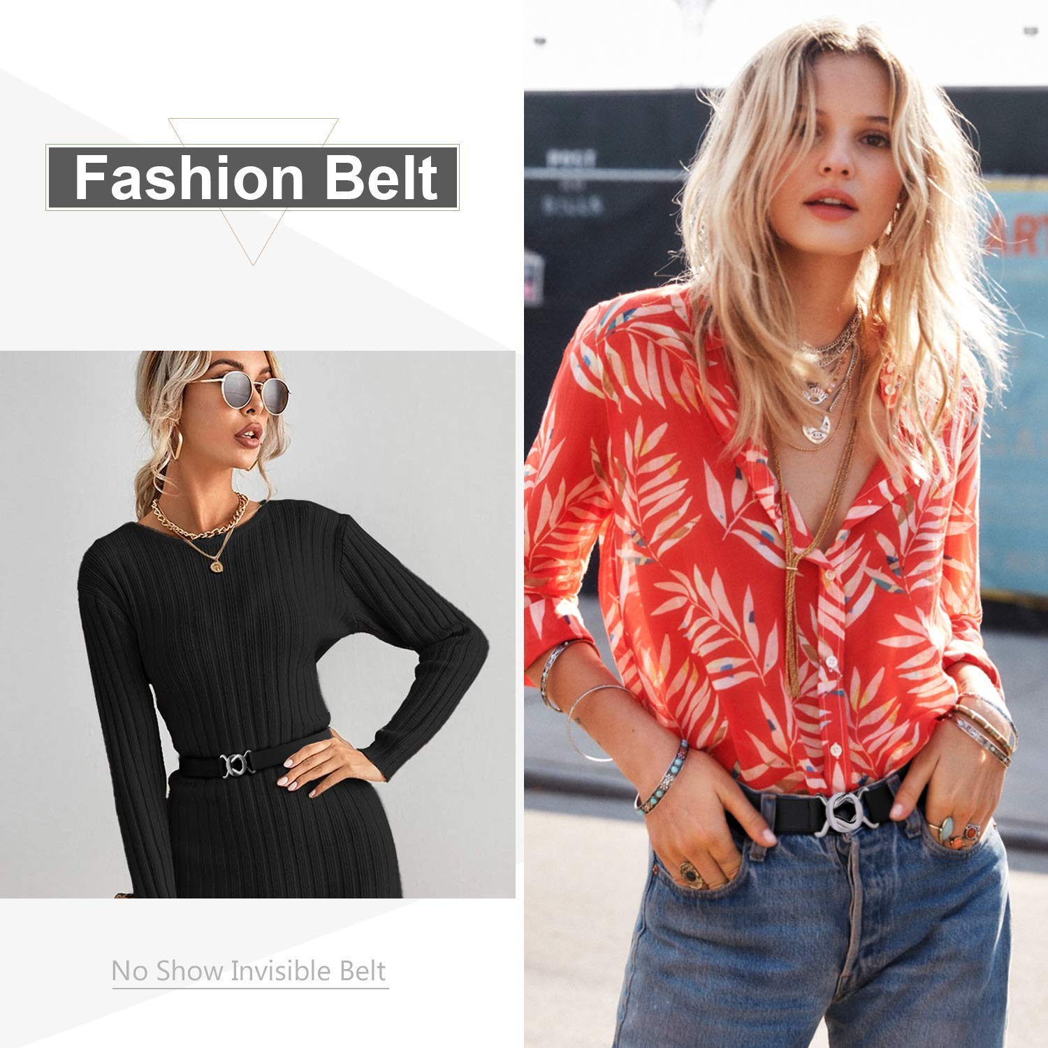 2-Pack No Show Stretch Web Belt