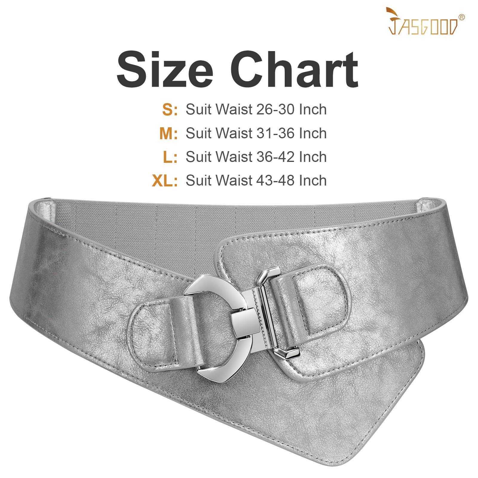 Gold Interlock Buckle Elastic Wide Belt