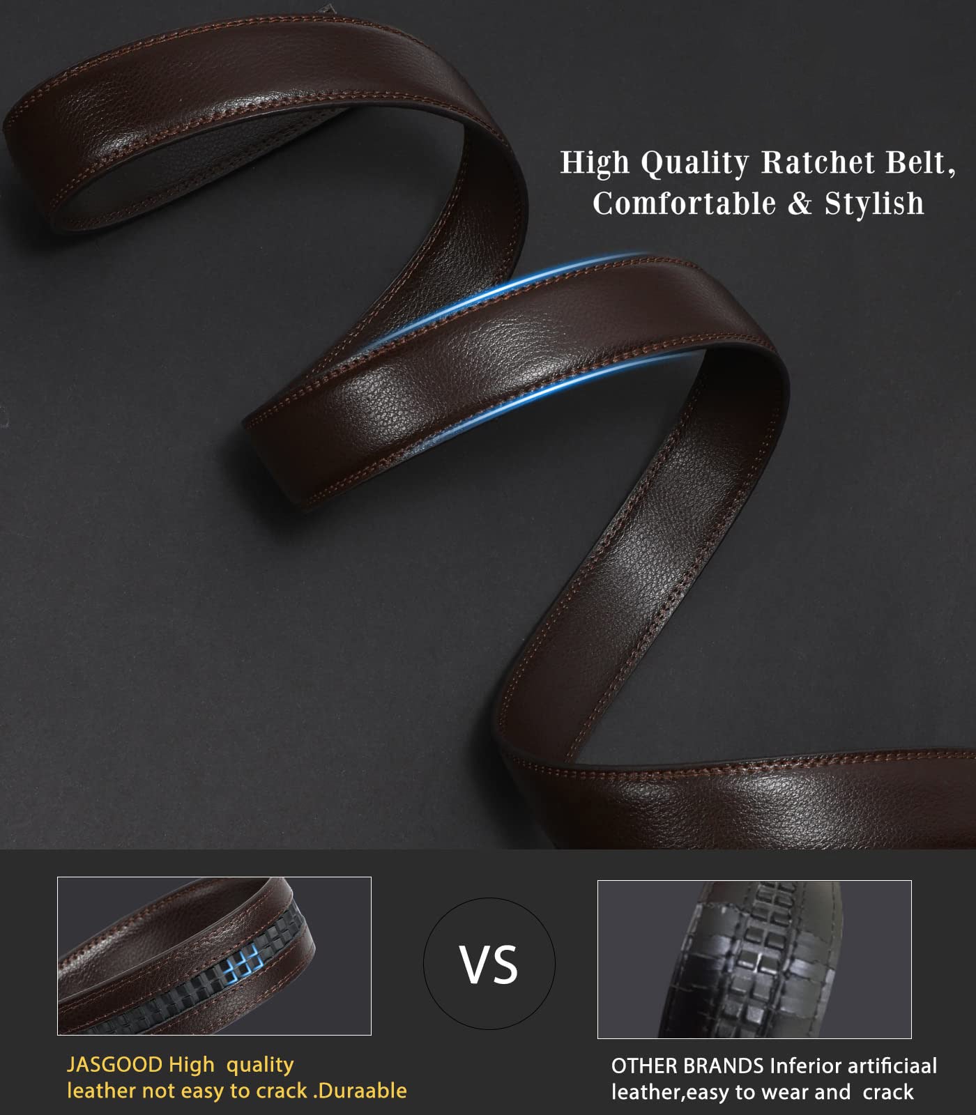 Leather Belt Strap 30mm/1.18" Replacement Without Buckle