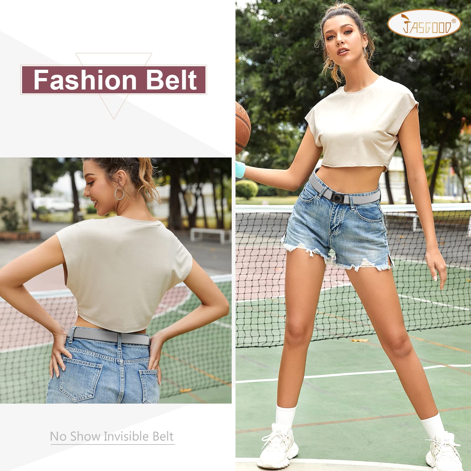 2-Pack No Show Stretch Web Belt