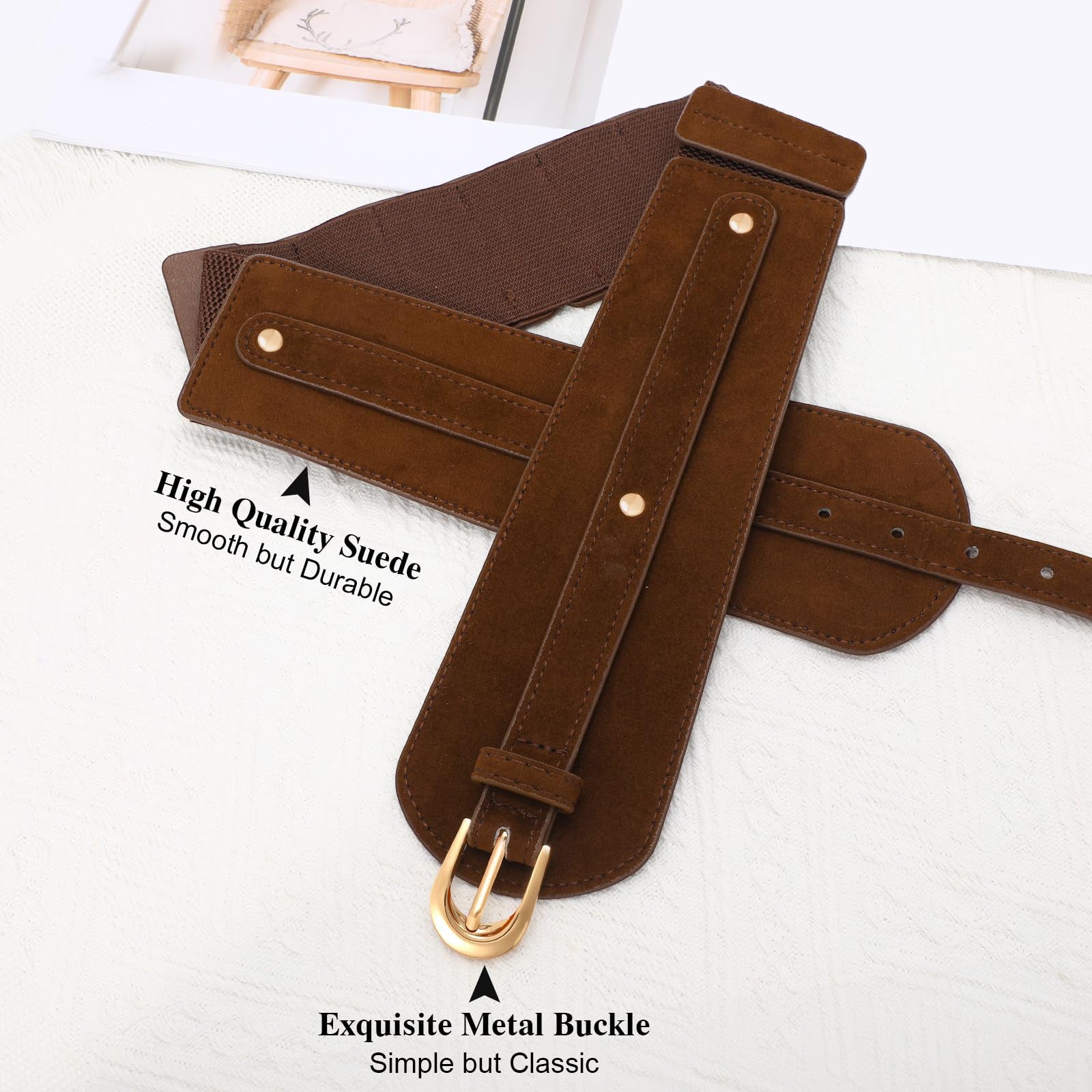 Gold Buckle Stretchy Outfit Belt - JASGOOD OFFICIAL