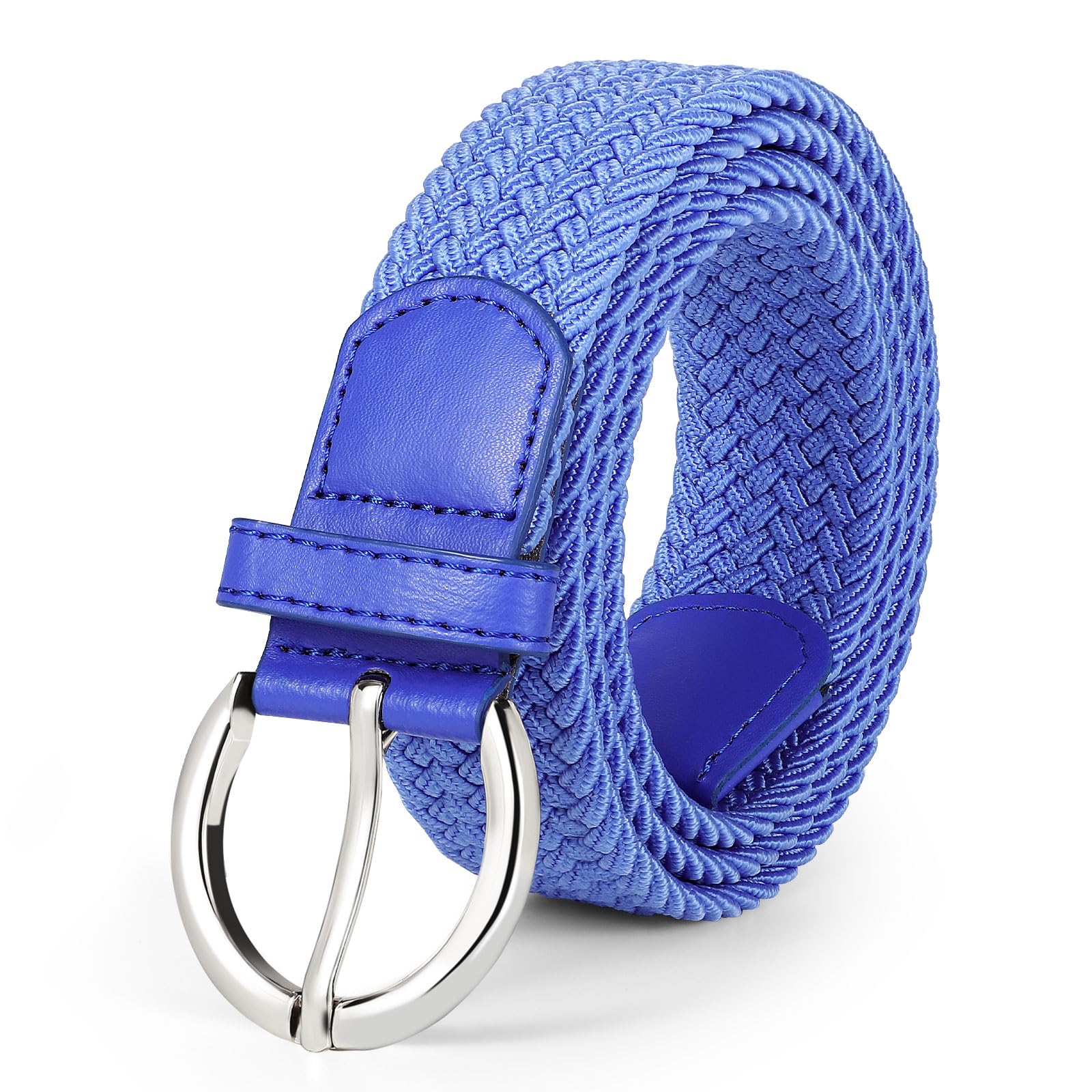 Women Men Woven Elastic Stretch Braided Waist Belt