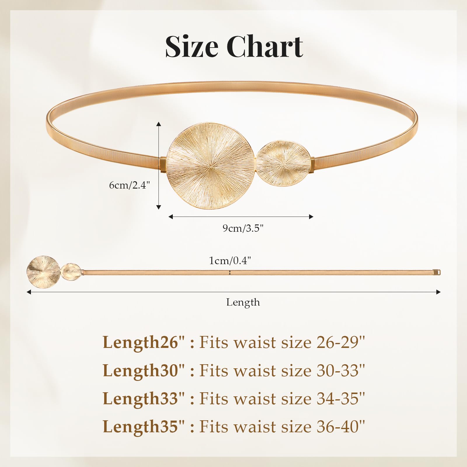 Skinny Stretch Thin Chain Belt For Dress