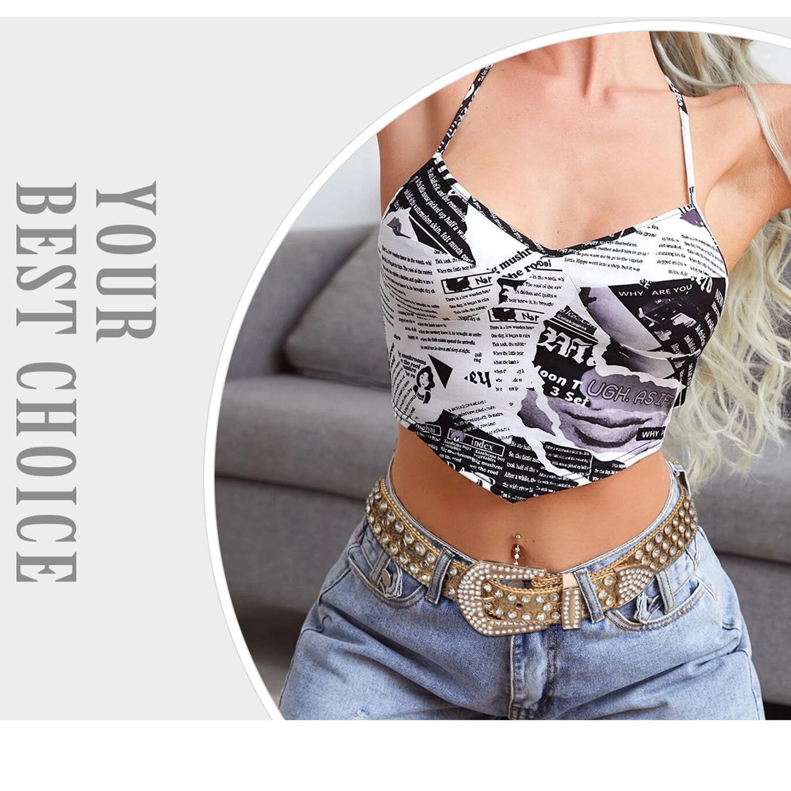 Studded Rhinestone Belts
