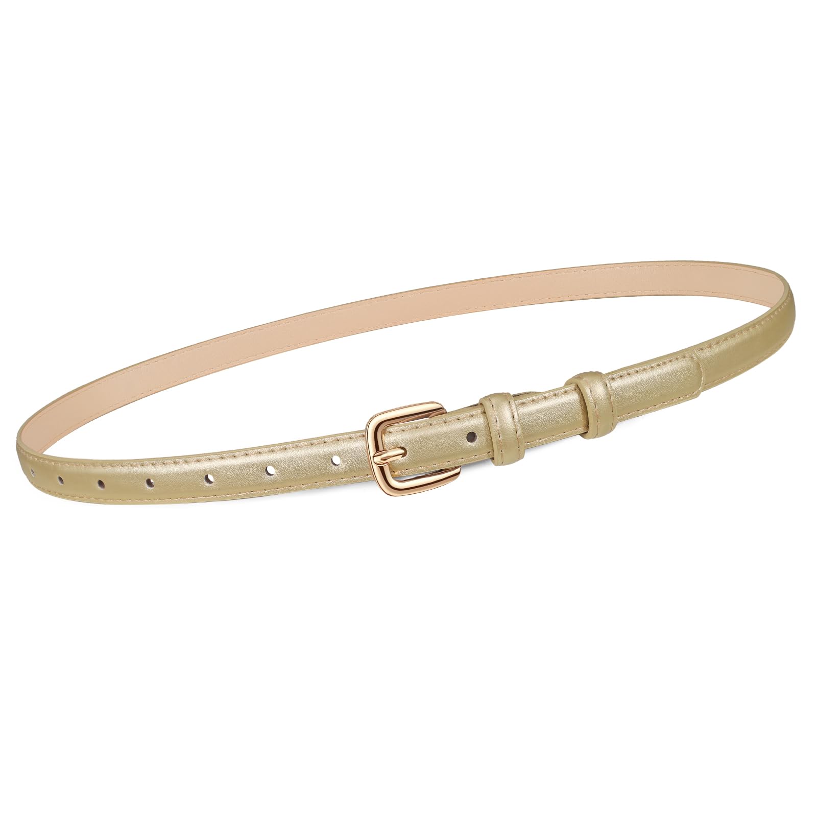21 Colors Ladies Belt with Gold Buckle