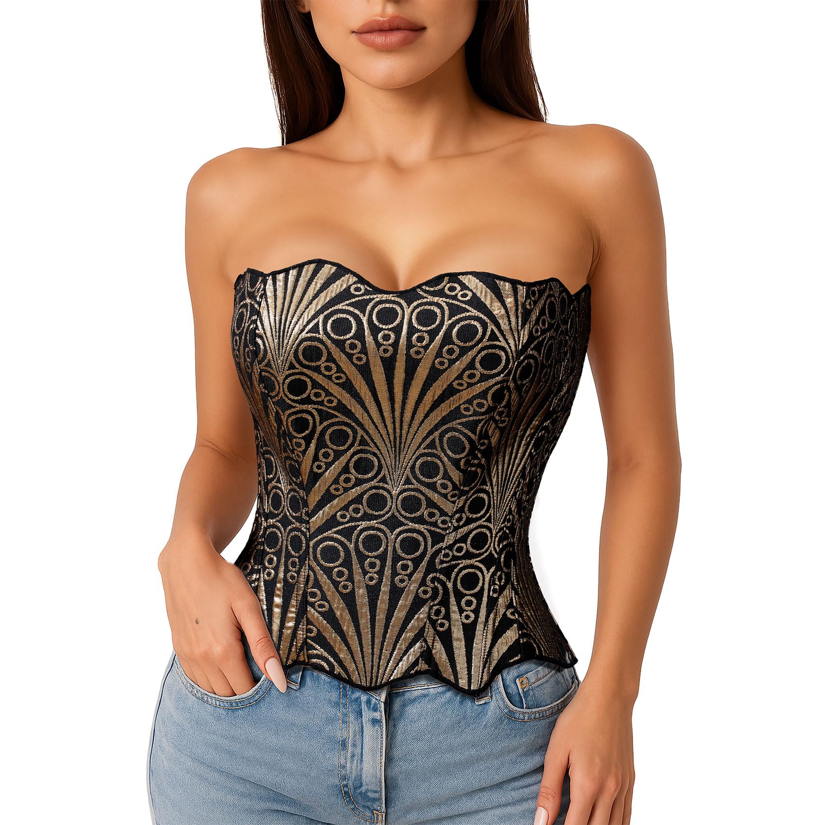 Lace Up Corset Bustier Top