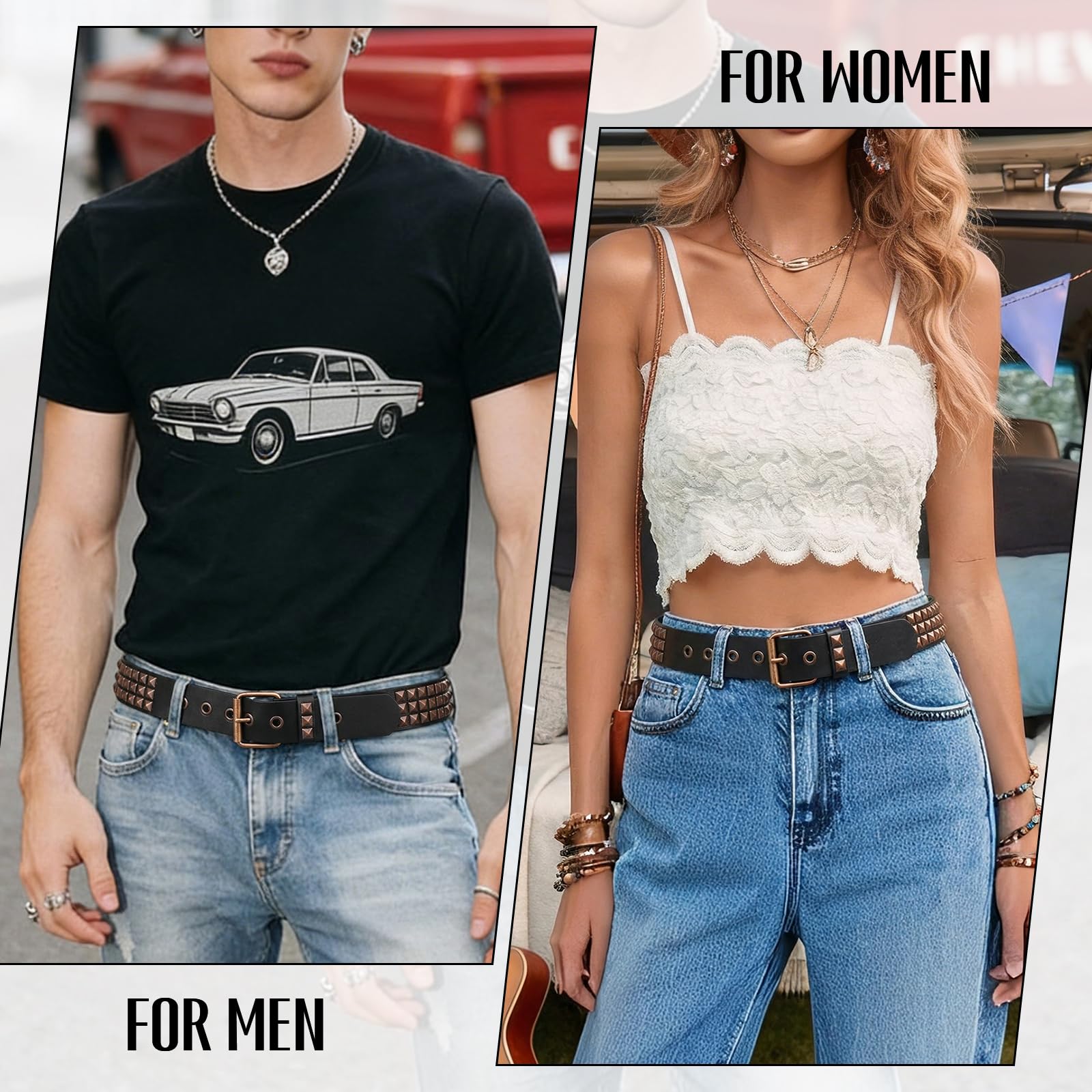 Punk Rivet Studded Belt - JASGOOD OFFICIAL