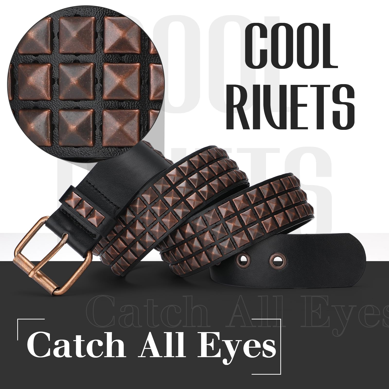 Punk Rivet Studded Belt - JASGOOD OFFICIAL