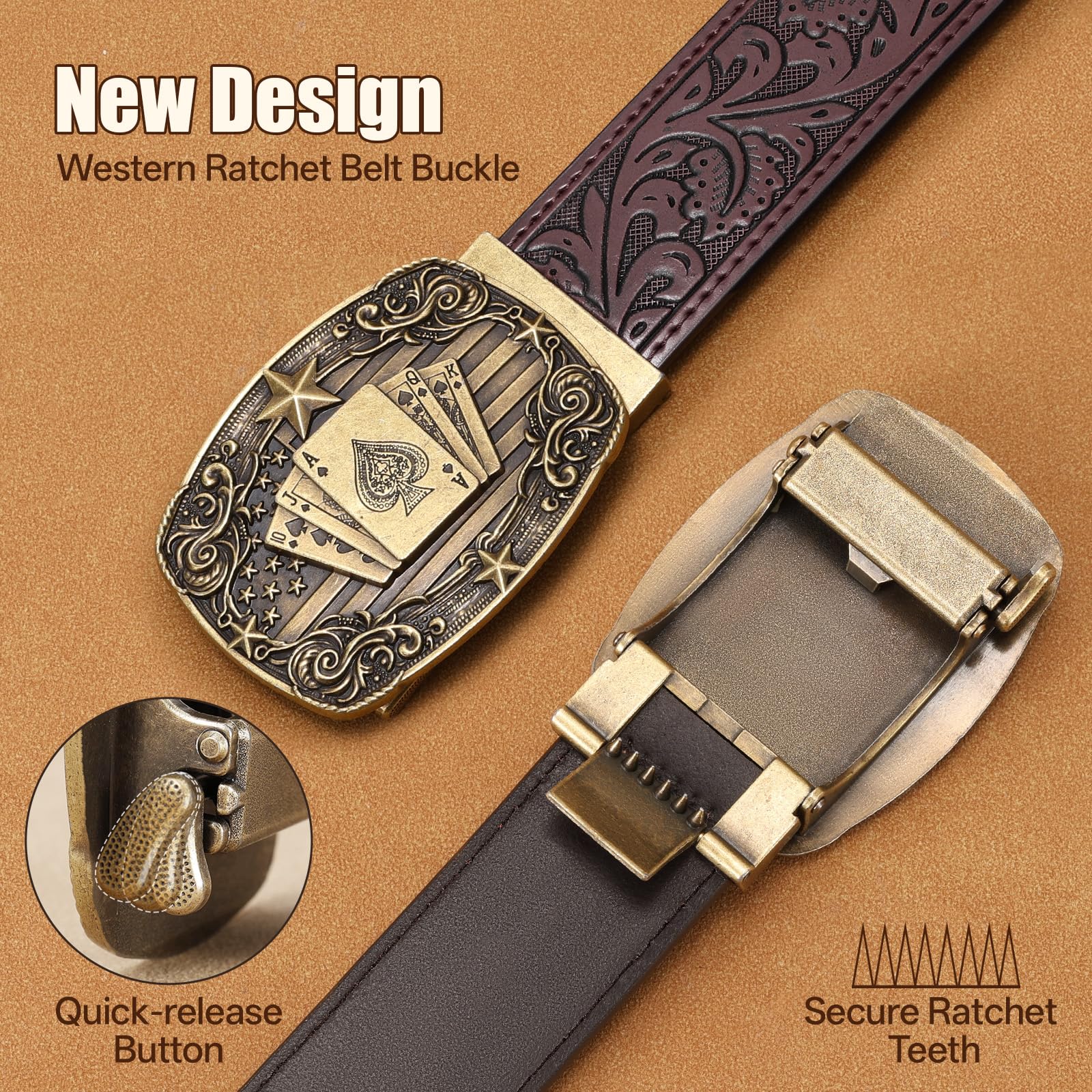 Western Ratchet Belt - JASGOOD OFFICIAL