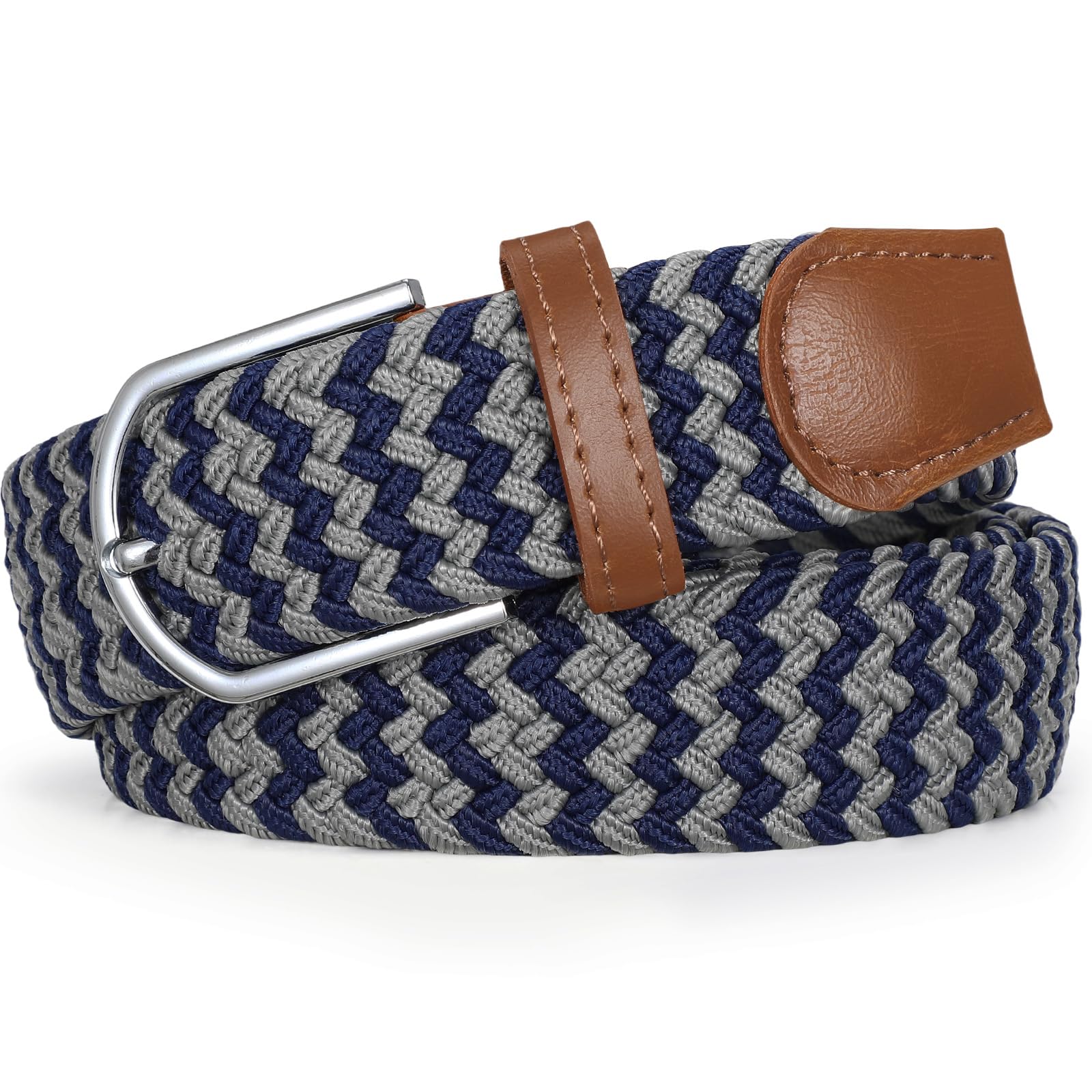 Braided Stretch Belt for Men Women