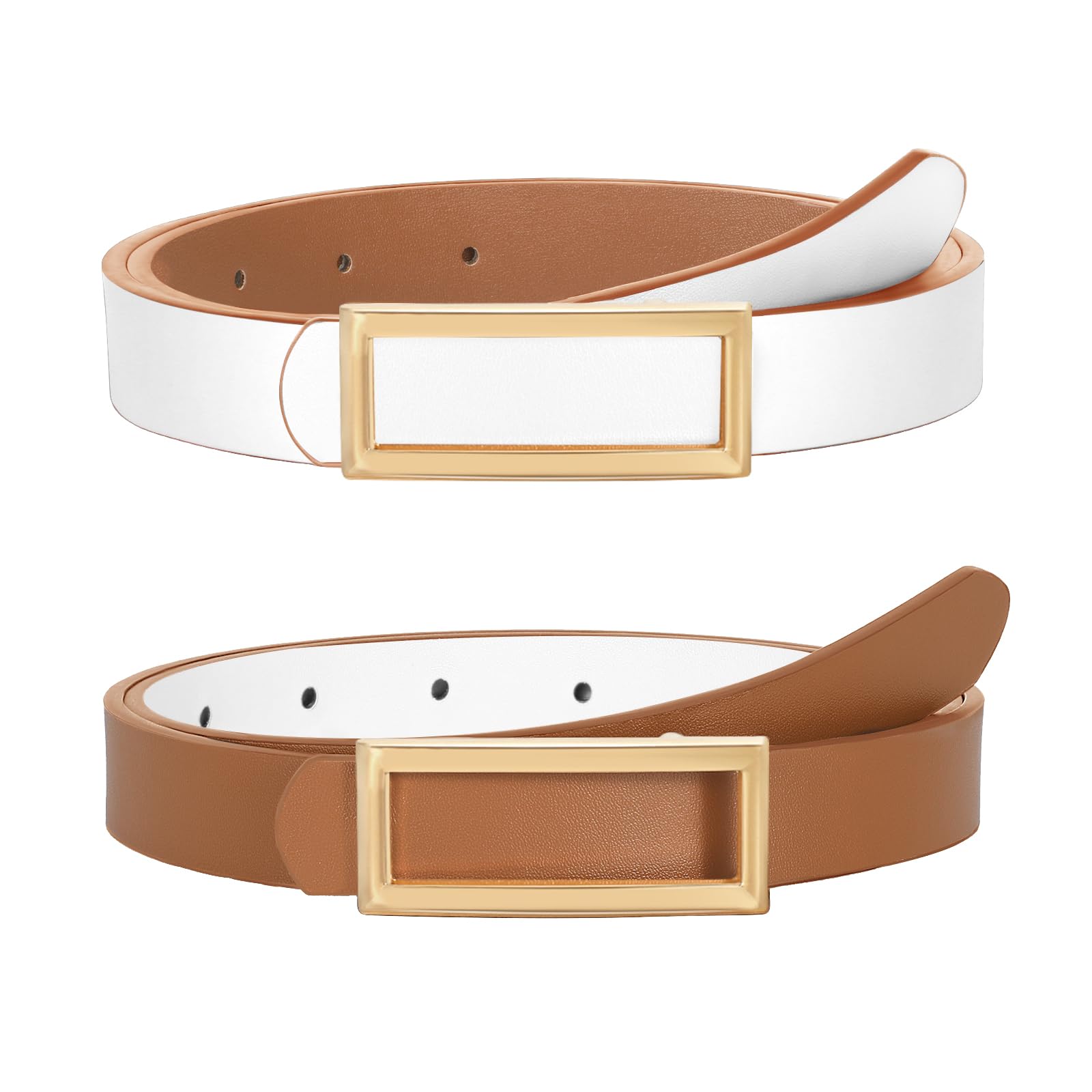 Reversible Waist Belt with Square Buckle