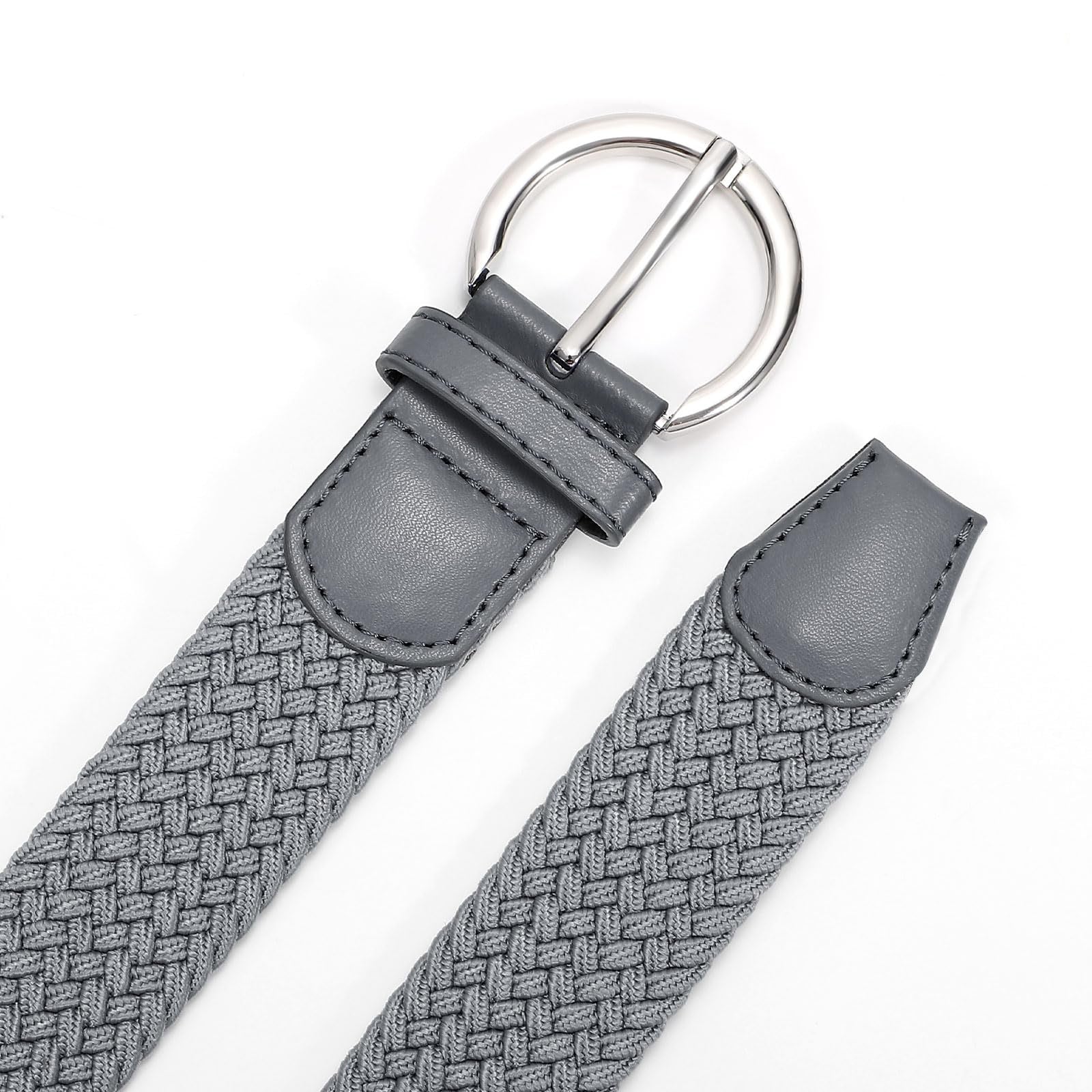 Women Men Woven Elastic Stretch Braided Waist Belt