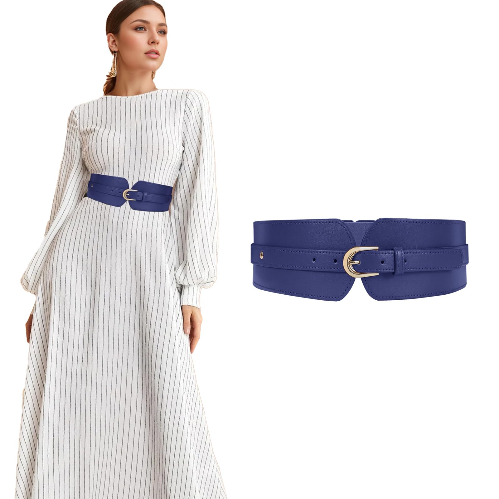 Gold Buckle Stretchy Outfit Belt - JASGOOD OFFICIAL