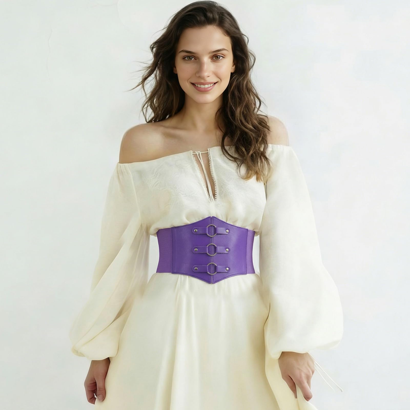 Wide Waspie Elastic Corset Belt