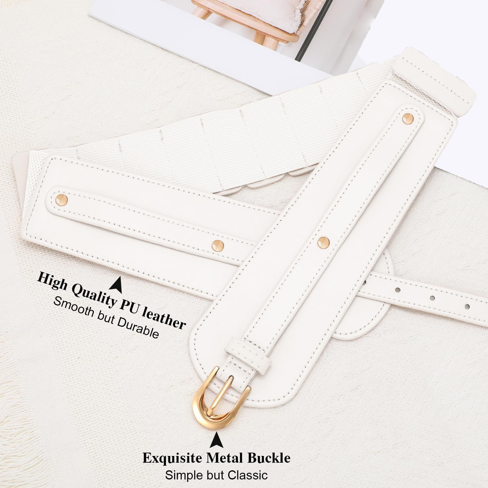 Gold Buckle Stretchy Outfit Belt - JASGOOD OFFICIAL