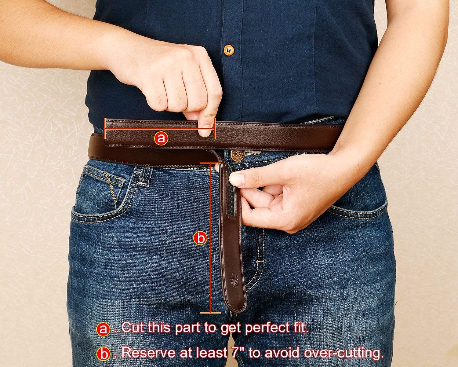 2-Pack Classic Ratchet Sliding Belt With Automatic Buckle 1.35"Width