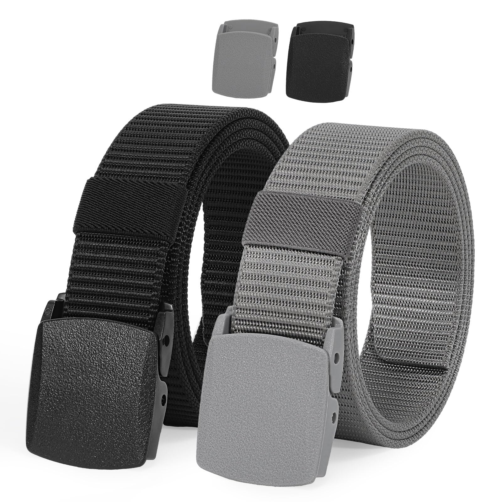 2-Pack Nylon Web Belt for Outdoor