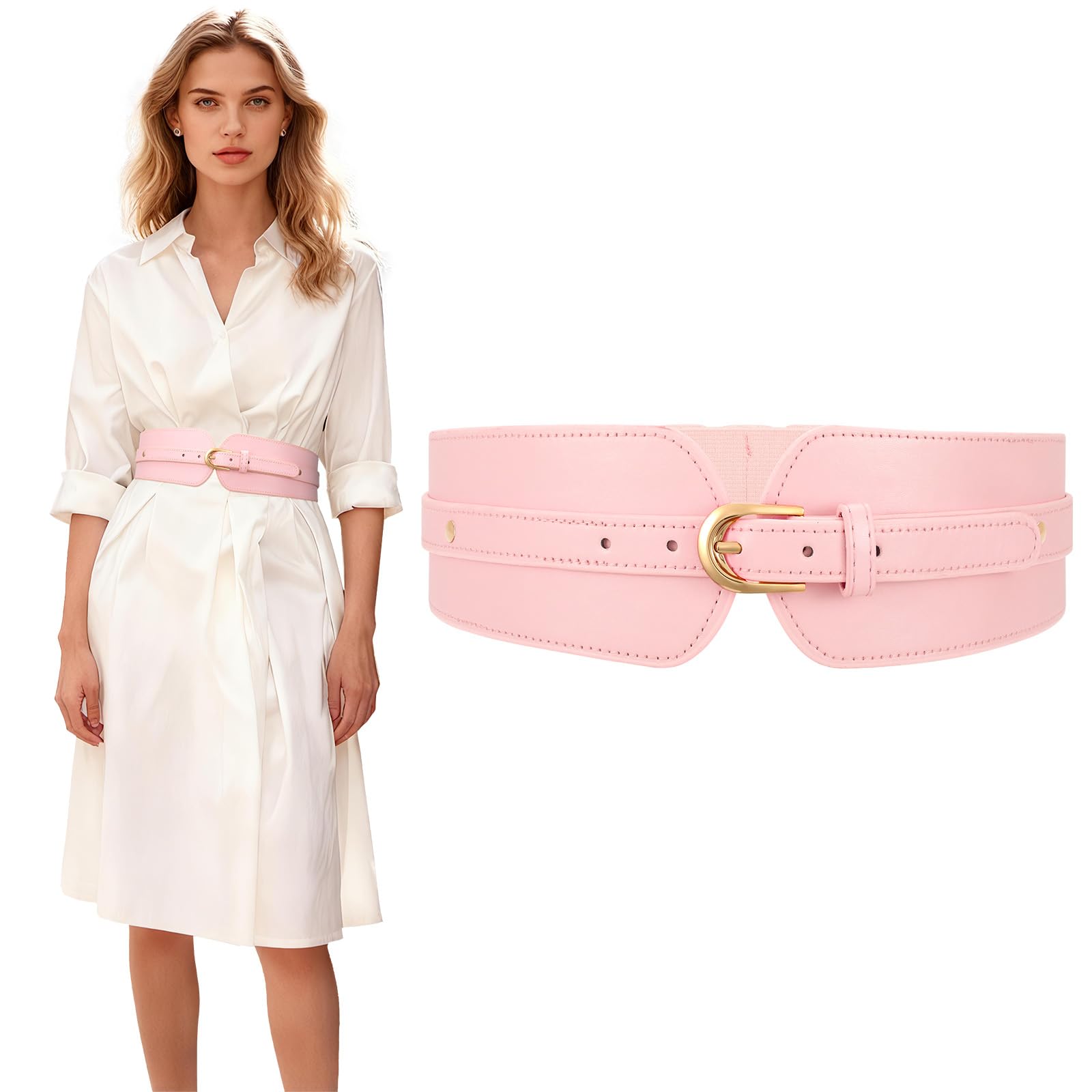 Gold Buckle Stretchy Outfit Belt - JASGOOD OFFICIAL