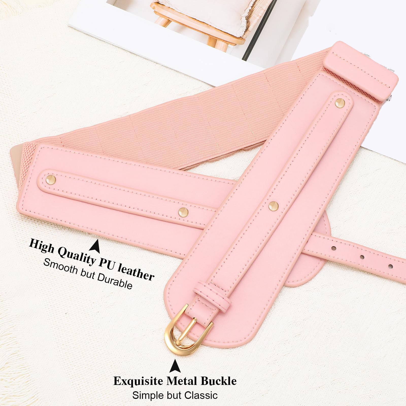 Gold Buckle Stretchy Outfit Belt - JASGOOD OFFICIAL
