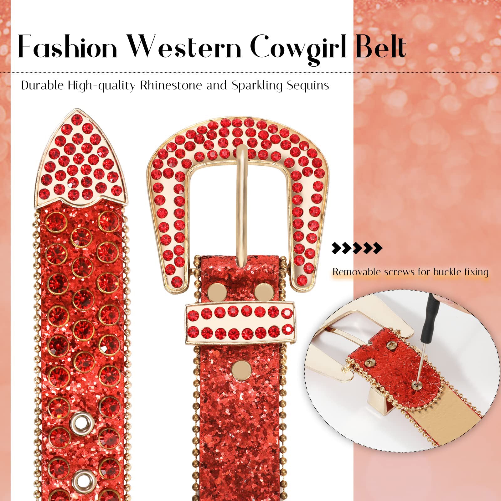 Studded Rhinestone Belts