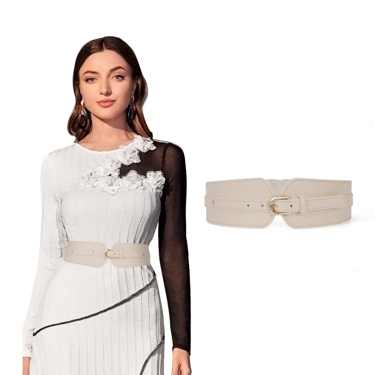 Gold Buckle Stretchy Outfit Belt - JASGOOD OFFICIAL