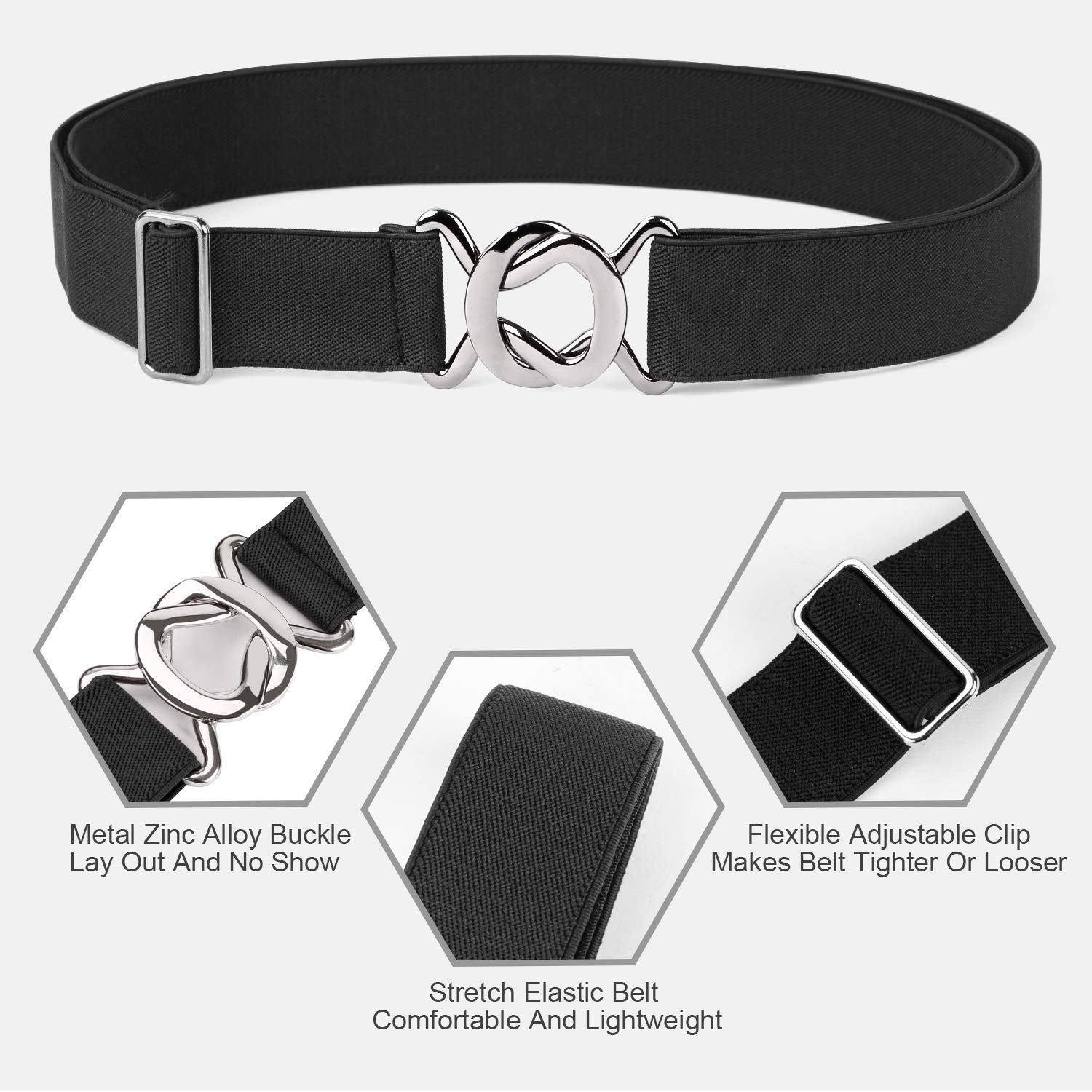 2-Pack No Show Stretch Web Belt