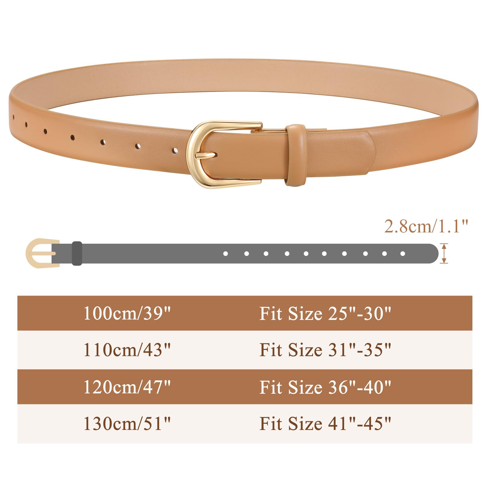 Classic Ladies Waist Belt
