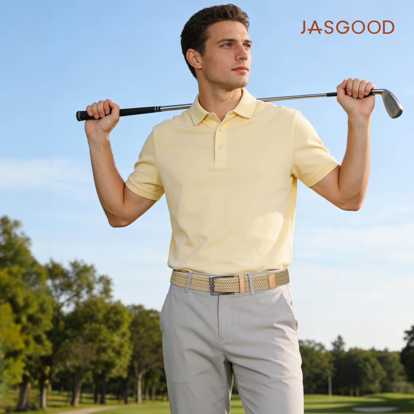 Braided Stretch Golf Belt for Men Women