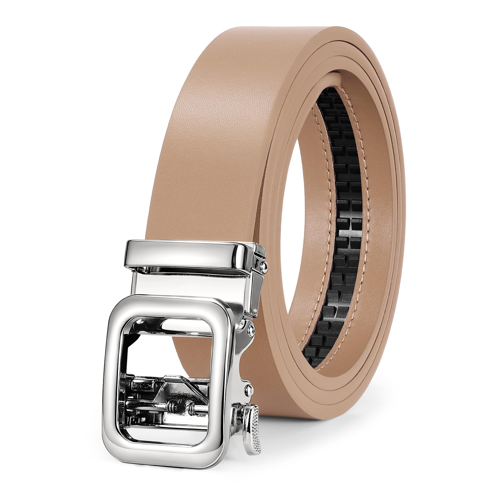 No Holes Ratchet Leather Belt for Women - JASGOOD OFFICIAL