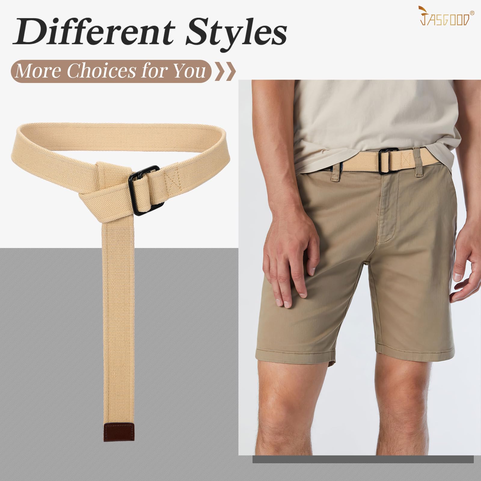 Plus Size Unisex Canvas Belt for Jeans