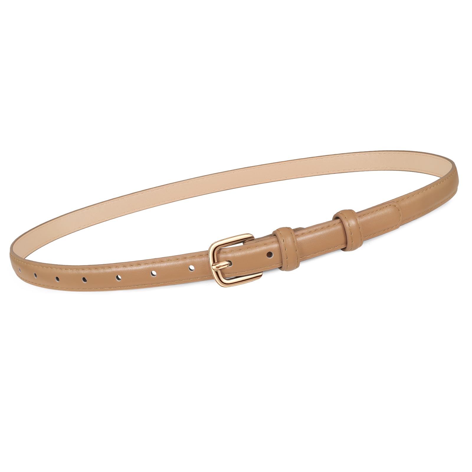 21 Colors Ladies Belt with Gold Buckle