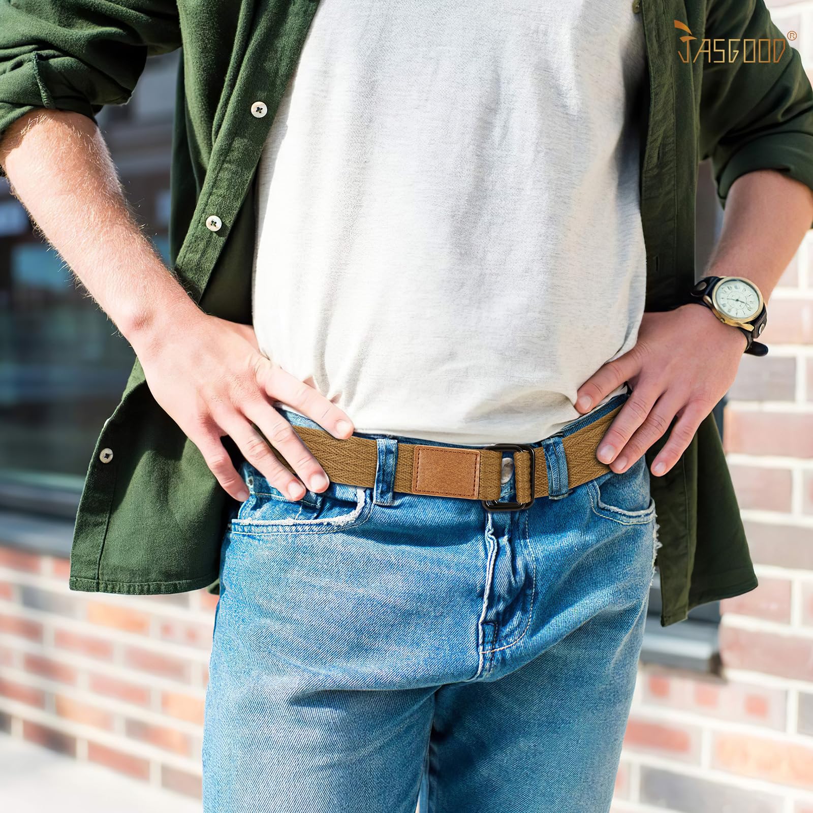 Plus Size Unisex Canvas Belt for Jeans