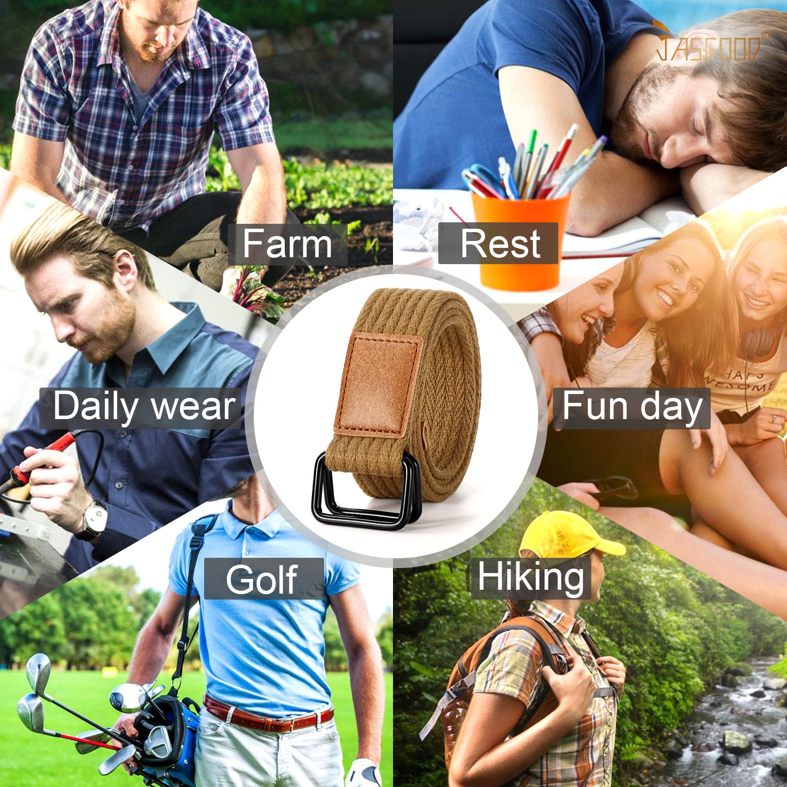 Plus Size Unisex Canvas Belt for Jeans