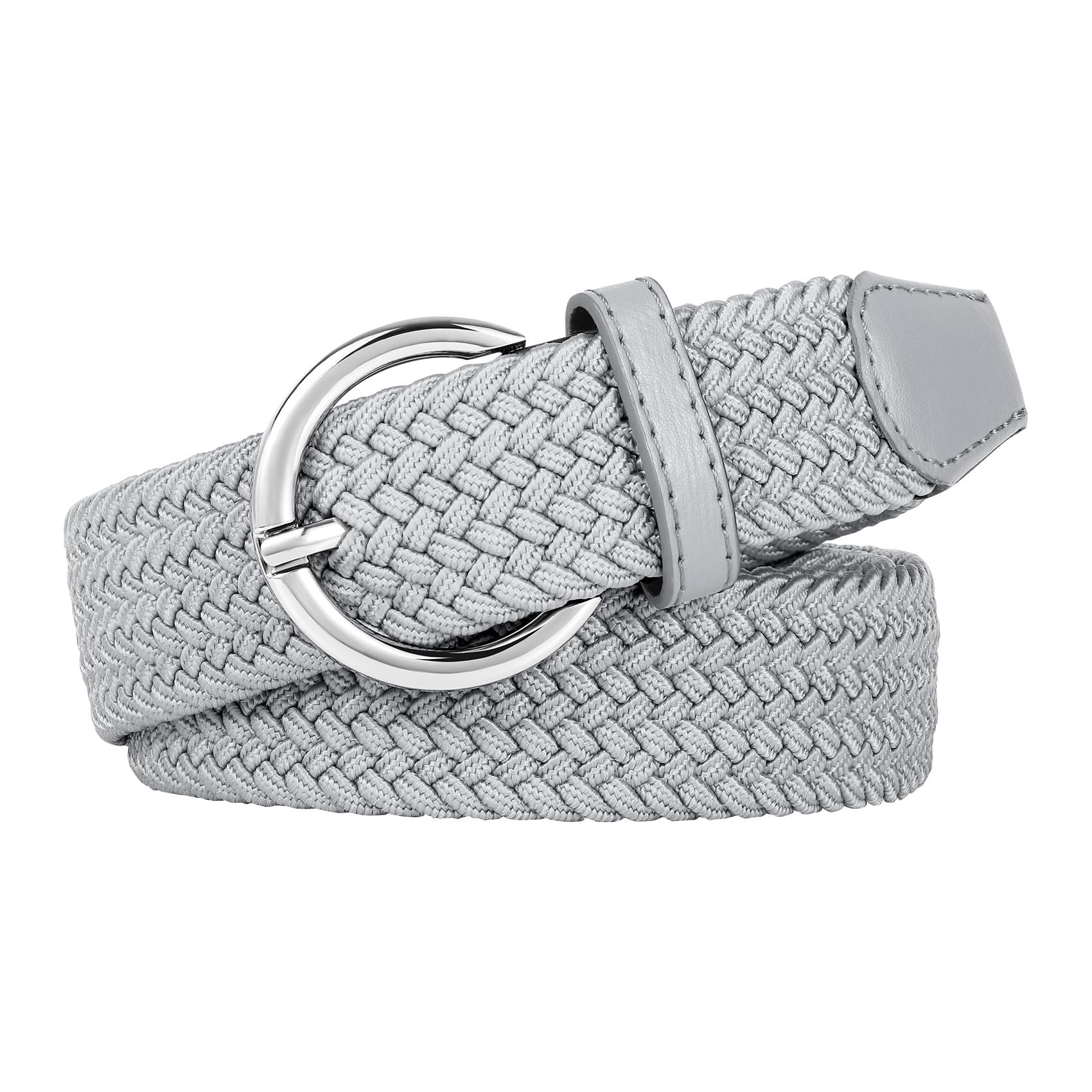 Women Men Woven Elastic Stretch Braided Waist Belt