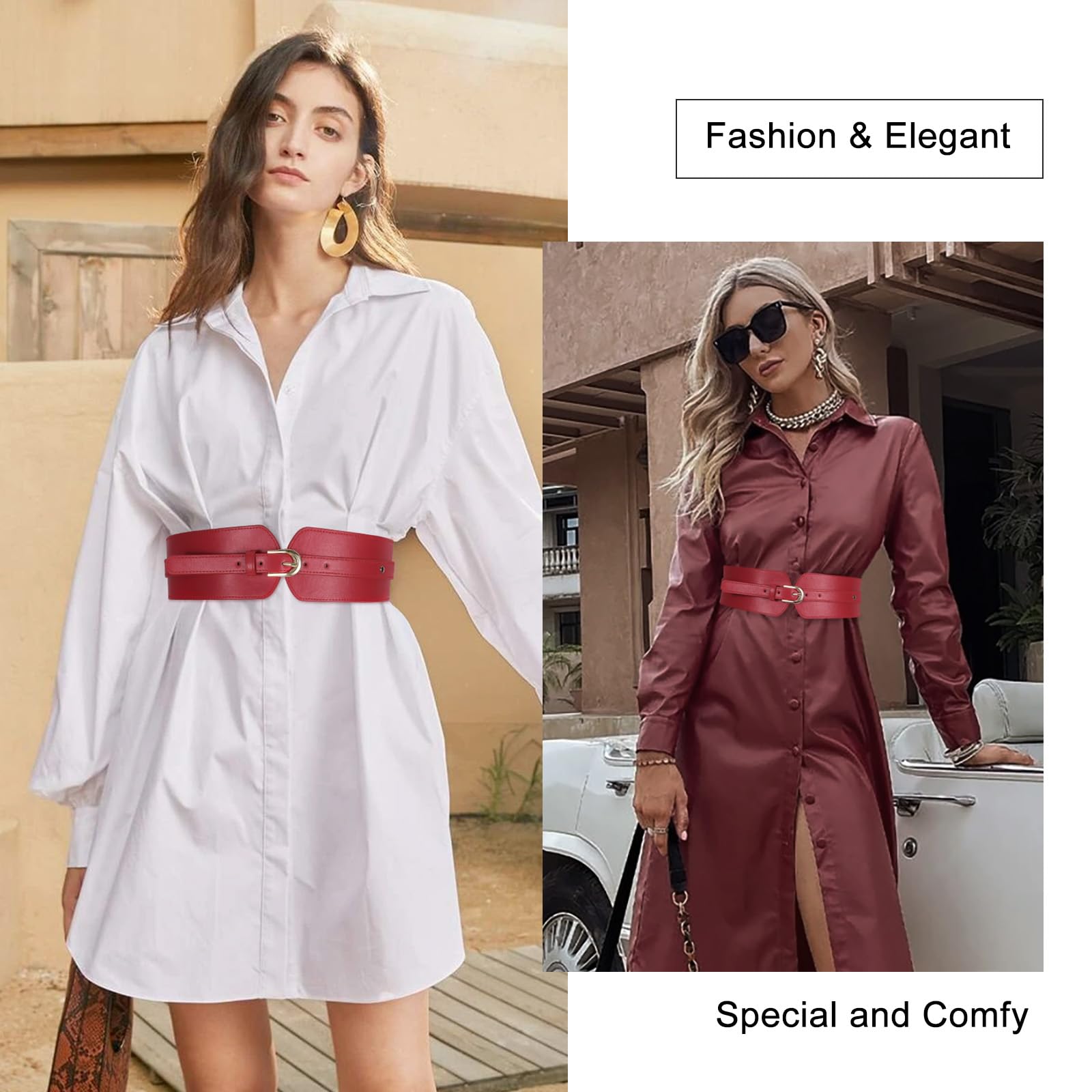 Gold Buckle Stretchy Outfit Belt - JASGOOD OFFICIAL